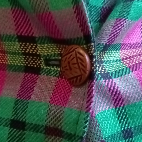 💋 SALE 90 s' vintage Emanuel Ungaro Paris linen jacket/blazer. - Picture 7 of 8